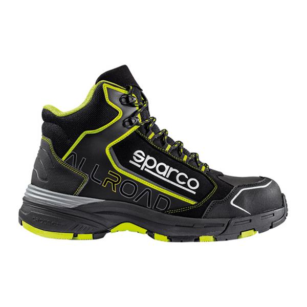 BOTA DE SEGURIDAD ALL ROAD HIGH S3 ESD NEGRO/AMARILLO FLUOR (REF. 0752944NRGF) TALLA 44 SPARCO