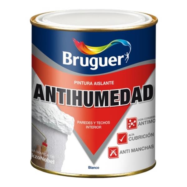 PINTURA ANTIHUMEDAD PAREDES Y TECHOS BRUGUER 4 LITROS