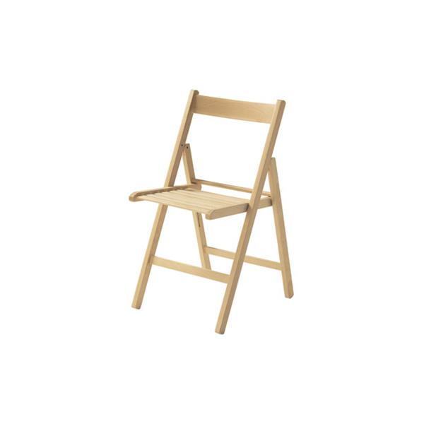 SILLA PLEGABLE DE MADERA HAYA SIN BARNIZAR