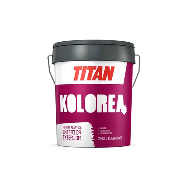 PINTURA PLASTICA BLANCO INTERIOR EXTERIOR REFRESH MATE 5 KG KOLOREA