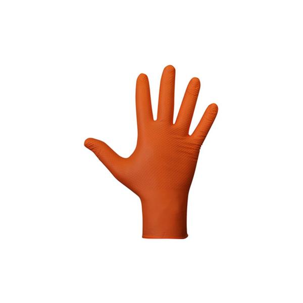 GUANTE DESECHABLE NITRILO AGILITY GRIP NARANJA 50 UDS TALLA 8