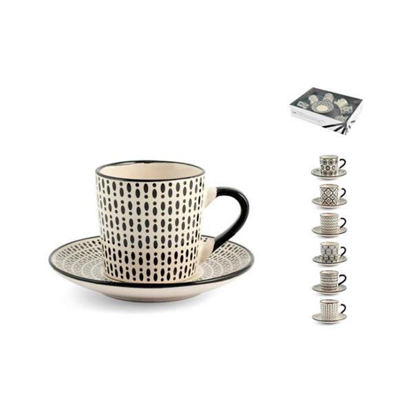 TAZA CAFE CON PLATO STONEWARE WHERA SET 6 UDS 9 CL