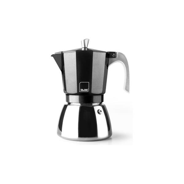 CAFETERA ACERO + ALUMINIO INDUCCION ELBA 12 TAZAS NEGRA