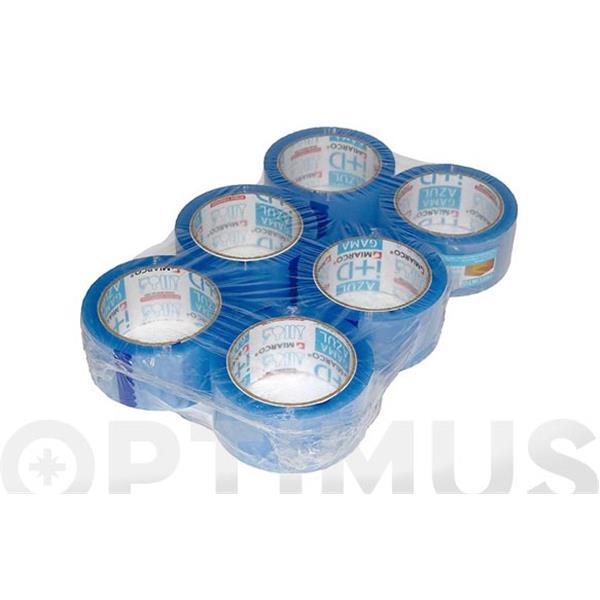 CINTA EMBALAR POLIPROPILENO GAMA AZUL 66 M X 48 MM TRANSPARENTE MIARCO