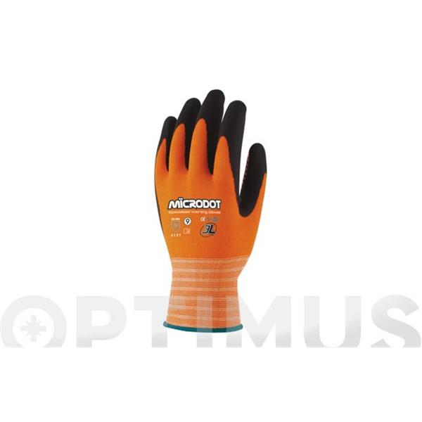 GUANTE NYLON RECUBRIMIENTO NITRILO FOAM MICRODOT T 7