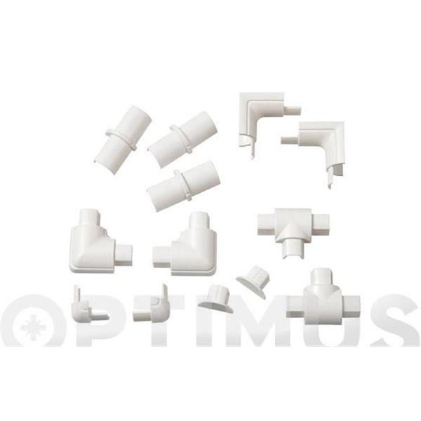 ACCESORIOS SEMICIRCULAR BLANCO 16 X 8 MM  PARA CANALETA SAET