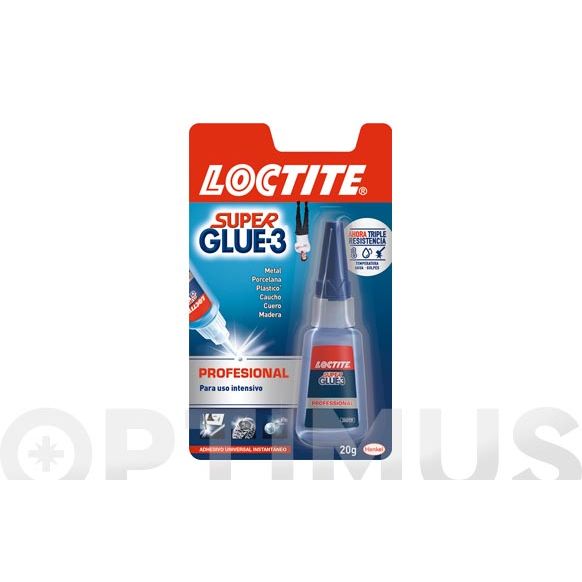 ADHESIVO INSTANTANEO SUPERGLUE 3 TAMAÑO XXL 20 GR LOCTITE 