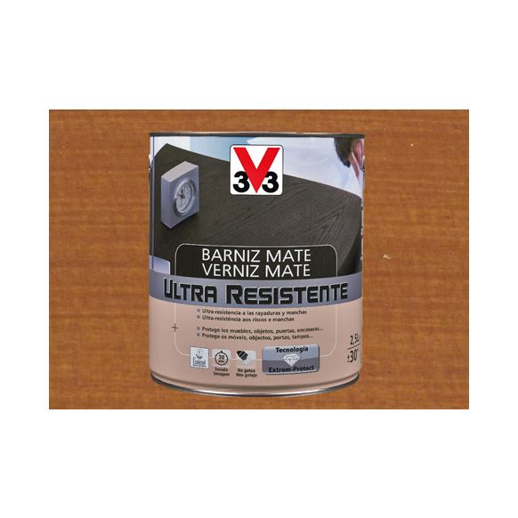 BARNIZ INTERIOR AGUA ULTRA RESISTENTE MATE  750 ML CEREZO