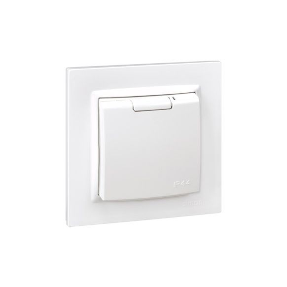 BASE ENCHUFE MONOBLOC IP44 SCHUKO TT BLANCO SERIE 10