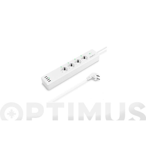 BASE MULTIPLE 4T + 2 USB COMPATIBLE ASIST VOZ SMART HOME MUVIT