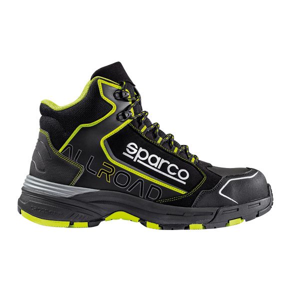 BOTA DE SEGURIDAD ALL ROAD HIGH S3 ESD NEGRO/AMARILLO FLUOR (REF. 0752940NRGF) TALLA 40 SPARCO