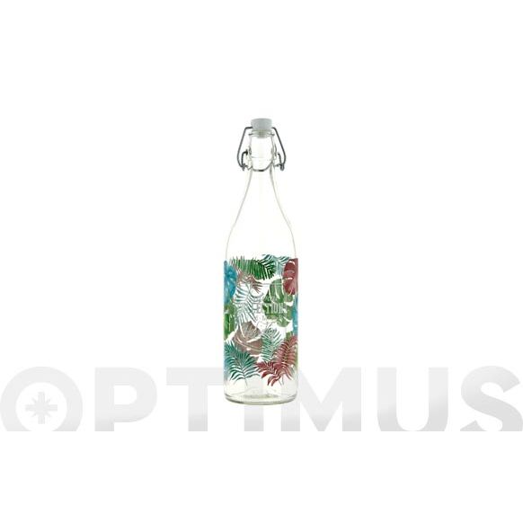 BOTELLA CRISTAL DECORADA 1 LT - HAWAII CERVE