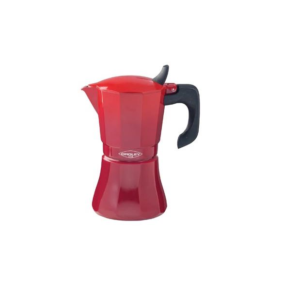 CAFETERA ALUMINIO INDUCCION PETRA ROJA 6 TAZAS