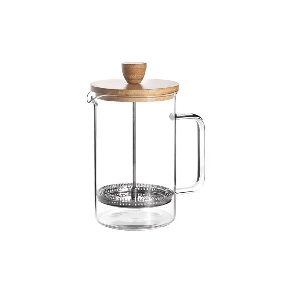 CAFETERA EMBOLO CRISTAL MADERA 80 CL