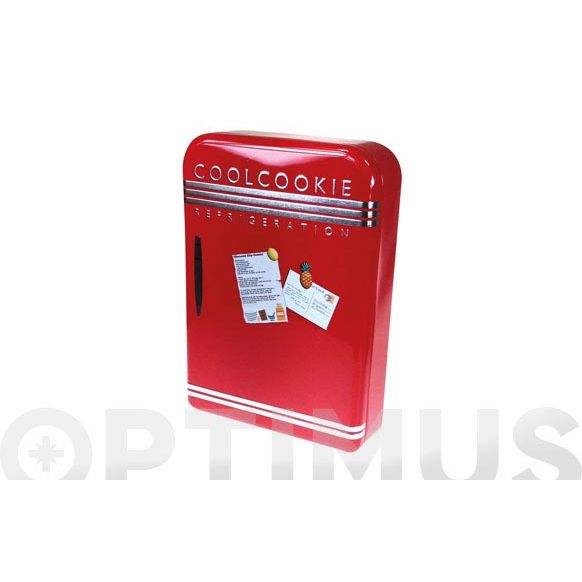 CAJA METALICA NEVERA RETRO ROJA 283 x 61 x 201 mm