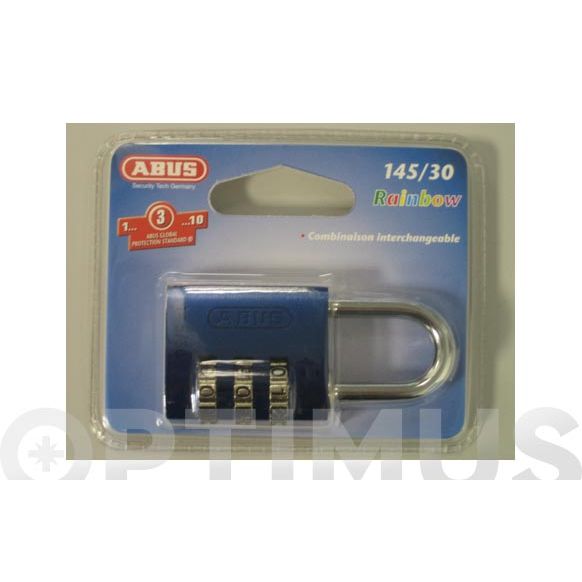 CANDADO ALUMINIO COMBINACION 145/30 30 MM AMARILLO ABUS 