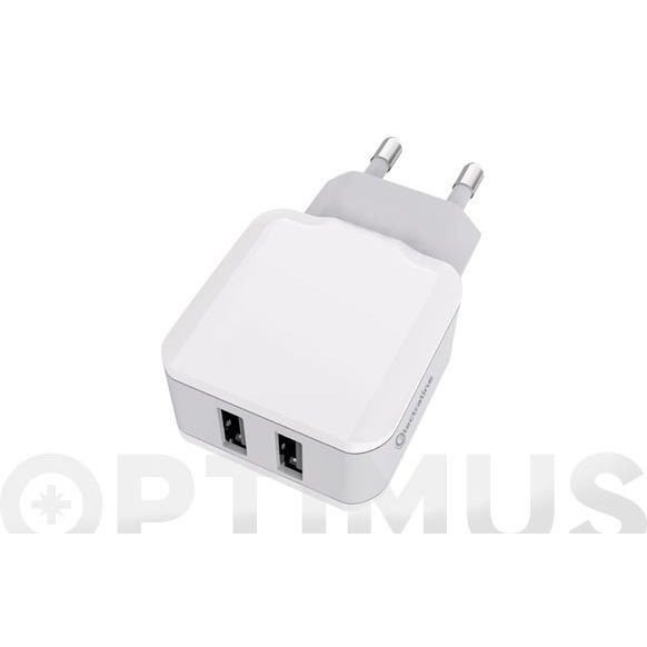 CARGADOR DE CARGA RÁPIDA CON 2 PUERTOS USB (3,4A)