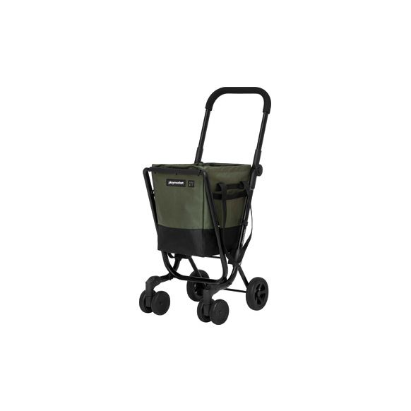 CARRO COMPRA 4 RUEDAS GIR. EASY GO KAKI / NEGRO