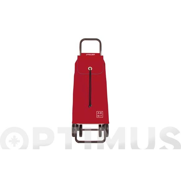 CARRO COMPRA PLEGABLE 2 POSICIONES 2 RUEDAS 43 L ROJO AMBIT