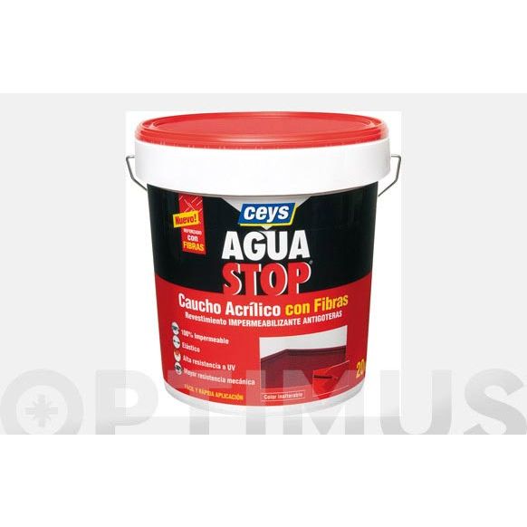 CAUCHO ACRILICO FIBRAS 20KG ROJO CEYS