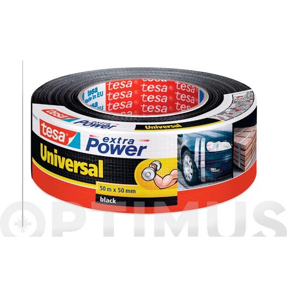 CINTA AMERICANA UNIVERSAL EXTRA POWER 50 MT X 50 MM NEGRO 