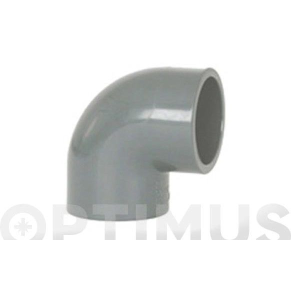 CODO LISO PRESION 25 MM A 90º PVC