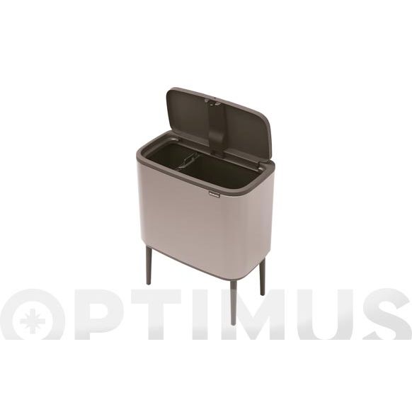 CUBO BO TOUCH BIN 11+23L. PLATINUM