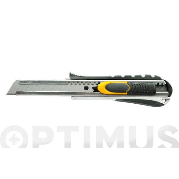 CUTTER 9 MM AUTO RETRACTIL, BLOQUEO AUTOMATICO Y RETRACTIL IRONSIDE