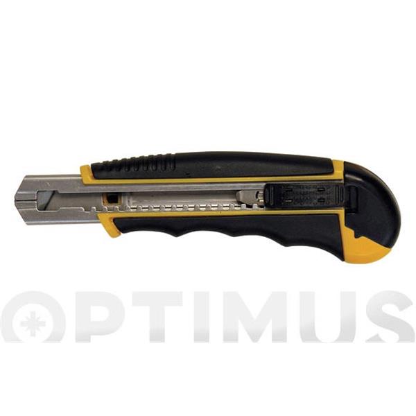 CUTTER BICOMPONENTE 18 MM CON CARGADOR (6 CUCHILLAS DE RECAMBIO) IRONSIDE