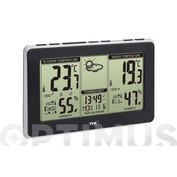 ESTACION METEOROLOGICA DIGITAL SENSOR TERMO-HIGRO NEGRO