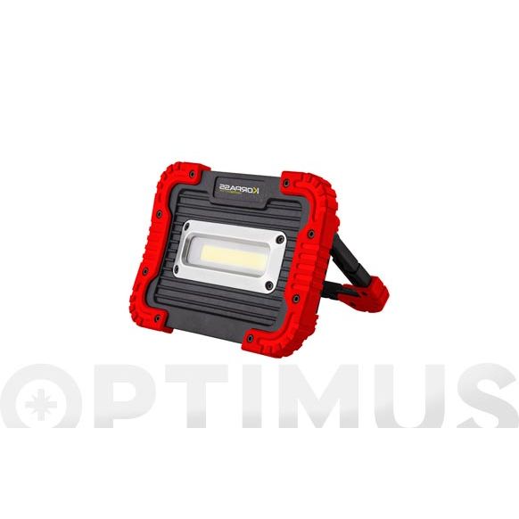 FOCO PROYECTOR LED RECARGABLE 10W COB 800LM IP65 MATEL