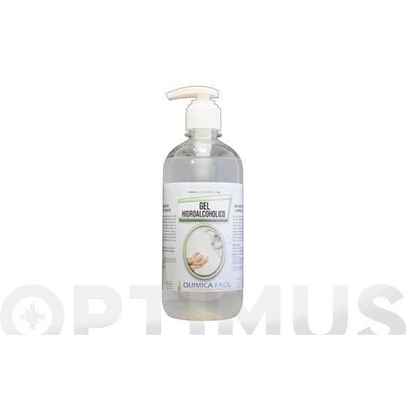 GEL HIDROALCOHOLICO HIGIENIZANTE 500 ML DOSIFICADOR QUIMIFACIL 