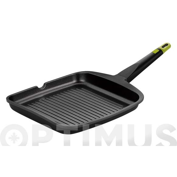 GRILL C/RAYAS ALUMINIO FUNDIDO FOODIE 28 CM INDUCCION BRA