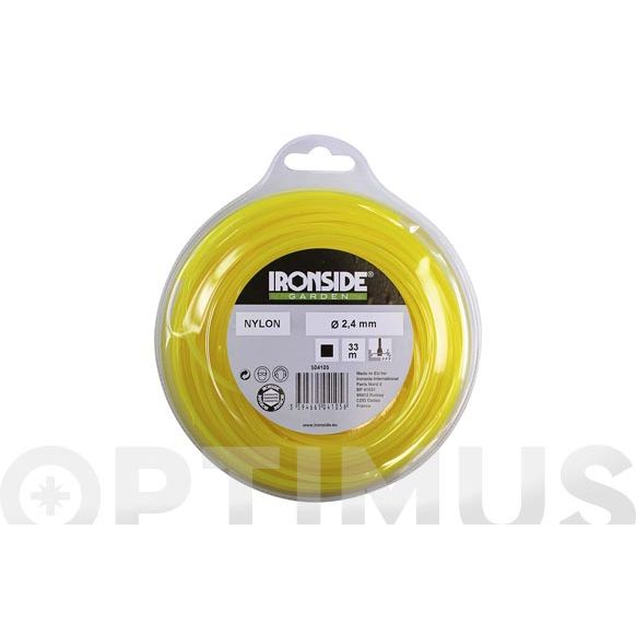 HILO PROFESIONAL 2,4 MM X 33 MT CUADRADO AMARILLO IRONSIDE 