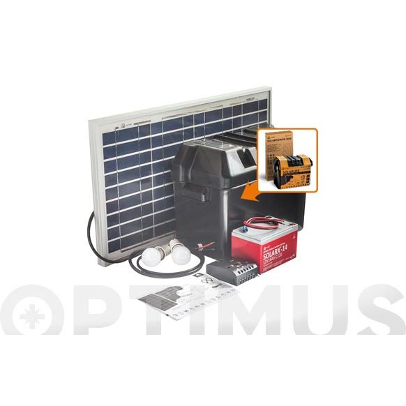 KIT SOLAR LIFE CON ACCESORIOS 30 WT 12 V. XUNCEL .