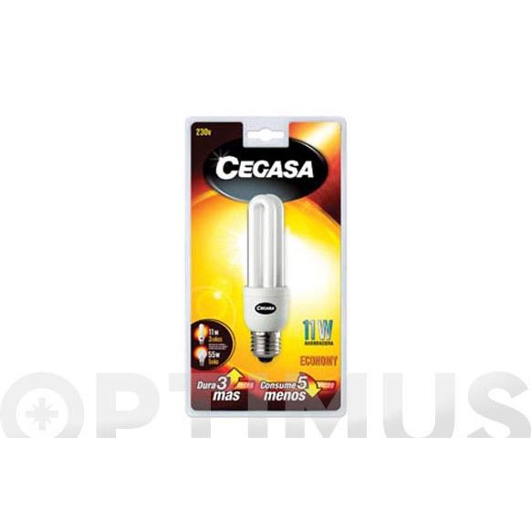 LAMPARA AHORRO CEGASA E27 13W 03880.1 BLISTER LUZ CALIDA CEGASA