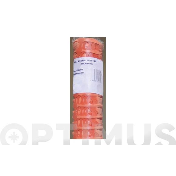 MALLA SEÑALIZACION 100 CM X 50 MT. NARANJA