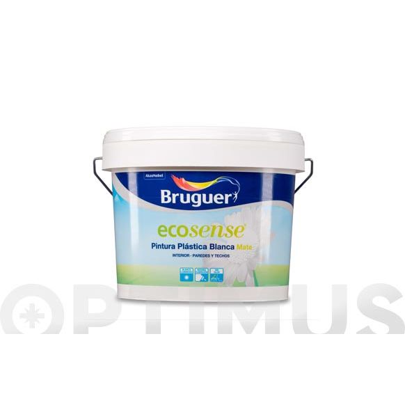 PINTURA PLÁSTICA 15L ECOSENSE SIN OLOR BLANCO MATE BRUGUER