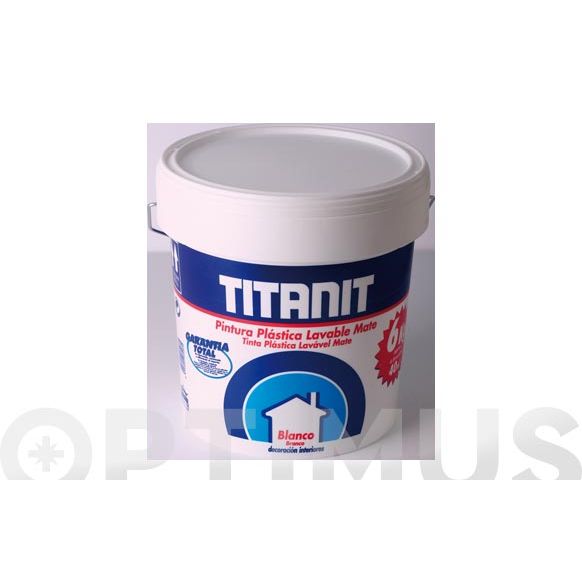 PINTURA PLASTICA INTERIOR TITANIT MATE 4 L BLANCO