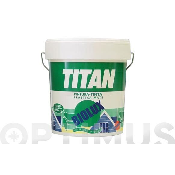 PINTURA PLÁSTICA PARA FACHADAS BIOLUX 15L EXTERIOR MATE TITANLUX