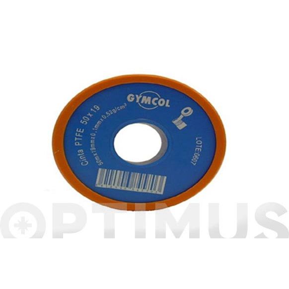 ROLLO DE TEFLON ( PTFE ) GYMCOL 50 MT X 19 MM X 0,1 MM GYMCOL 