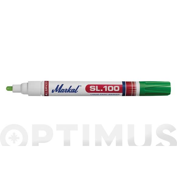 ROTULADOR PERMANENTE DE PINTURA SL-100 VERDE MARKAL