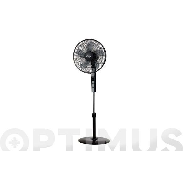 VENTILADOR DE PIE 'STANDY' Ø 40 CM 65 WT CON MANDO NEGRO - 5 ASPAS QF+ 