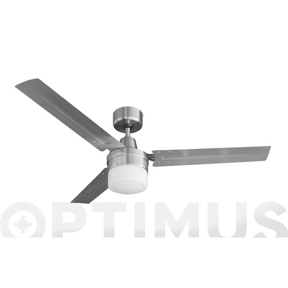 VENTILADOR DE TECHO CROMADO MODELO BERING 3 ASPAS 60W CON 4 VELOCIDADES EDM