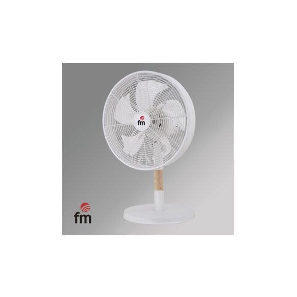 VENTILADOR SOBREMESA Ø 30 CM 35 WT BLANCO / MADERA FM