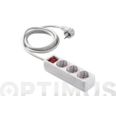 BASE MULTIPLE ECO CON INTERRUPTOR 3 TOMAS 3 MT BLANCA  FAMATEL .