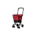 CARRO COMPRA 4 RUEDAS GIR. EASY GO ROJO / NEGRO