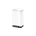 CUBO PEDAL RECTANGULAR METALICO 20 L BLANCO PLAY