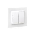 INTERRUPTOR CONMUTADOR DOBLE BLANCO SERIE 10