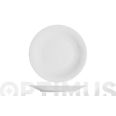 PLATO PORCELANA GRABADO BLANCO  POSTRE-21 CM